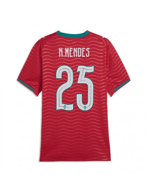 Portugal Nuno Mendes #25 Heimtrikot für Frauen WM 2026 Kurzarm Portugal Nuno Mendes #25 Heimtrikot für Frauen WM 2026 Kurzarm